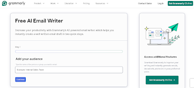 artificial intelligence email writing	Grammarly